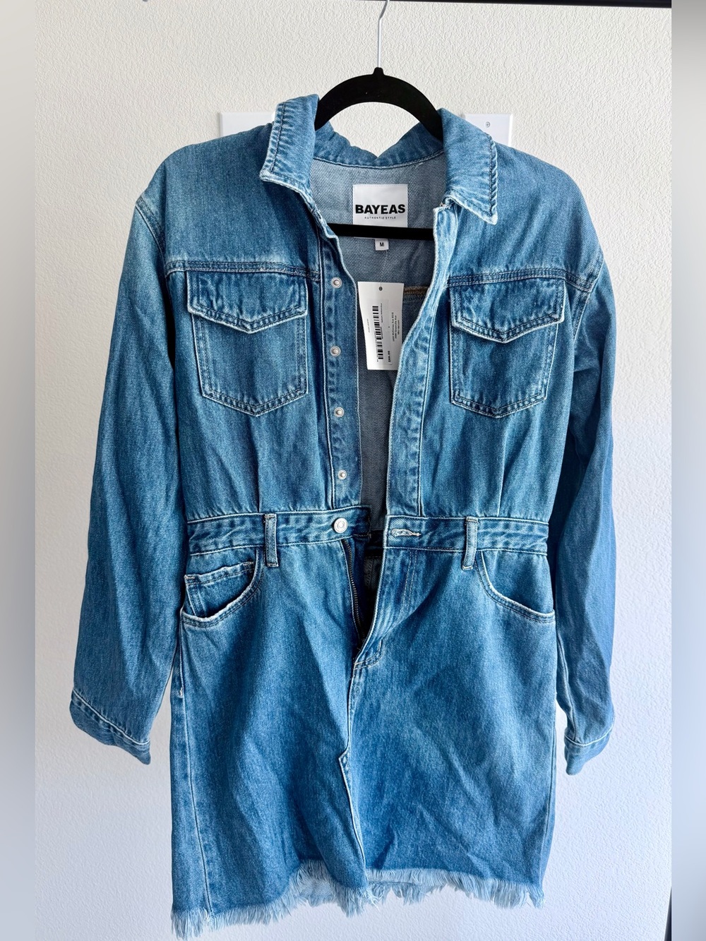 Bayeas Women's Light Blue Denim Dress